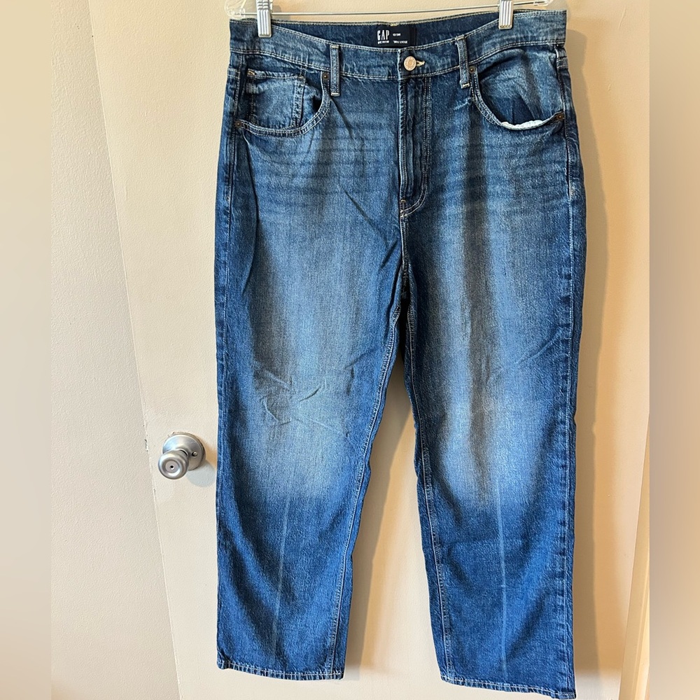 GAP 90s loose mid rise blue jeans, size 12/31r